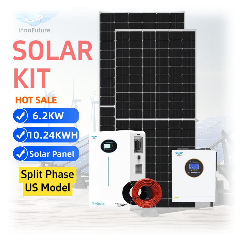 6.2KW10.2KWH 51.2V LiFePO4 Battery 580W Solar Panel   
