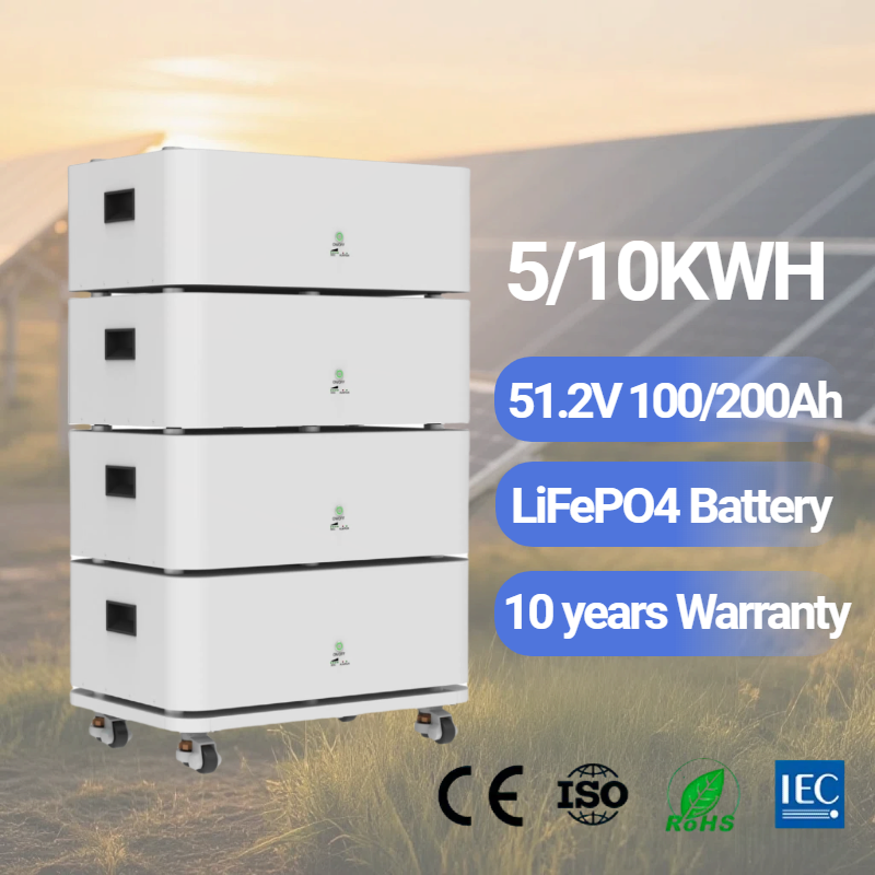 10.2KWH 51.2V 200Ah Stackable Solar Energy Storage System