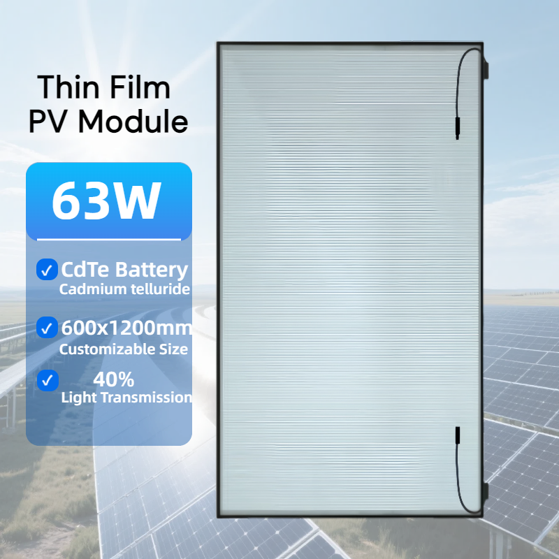 63W 40%Transparency BIPV Solar Panel 